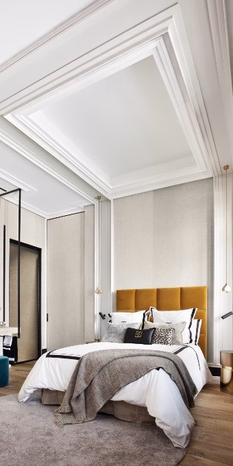 Потолочный плинтус под покраску Orac Decor Luxxus C360 2000×60×21 фото в интерьере