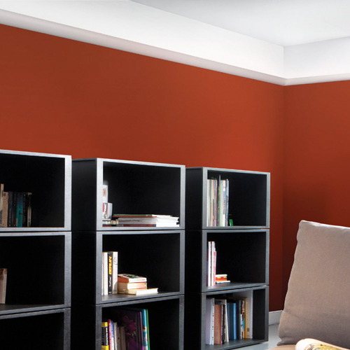 Потолочный плинтус под покраску Orac Decor Modern Curve C362 с подсветкой 2000×50×50 фото в интерьере