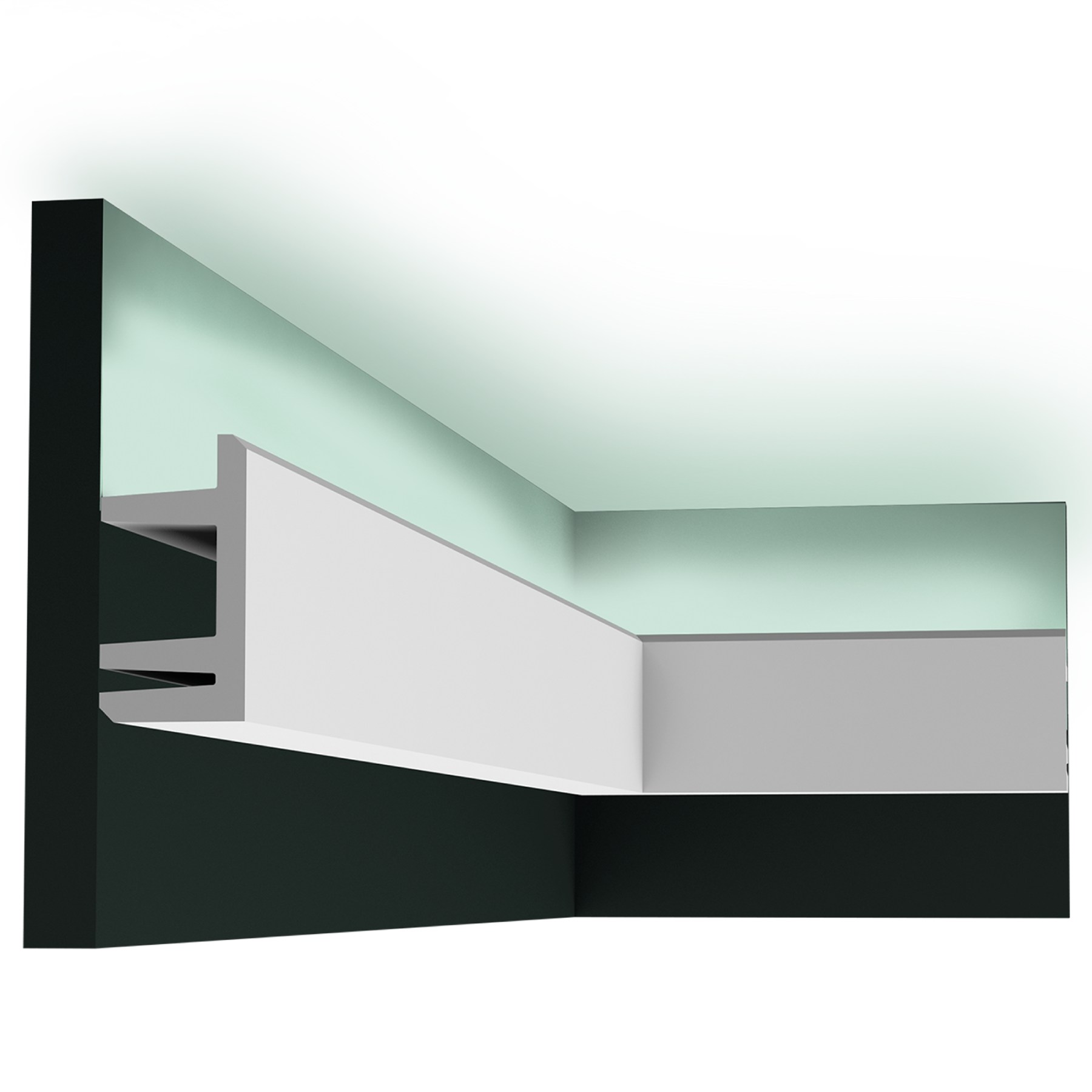 Потолочный плинтус под покраску Orac Decor Modern L3 C381 с подсветкой 2000×50×95