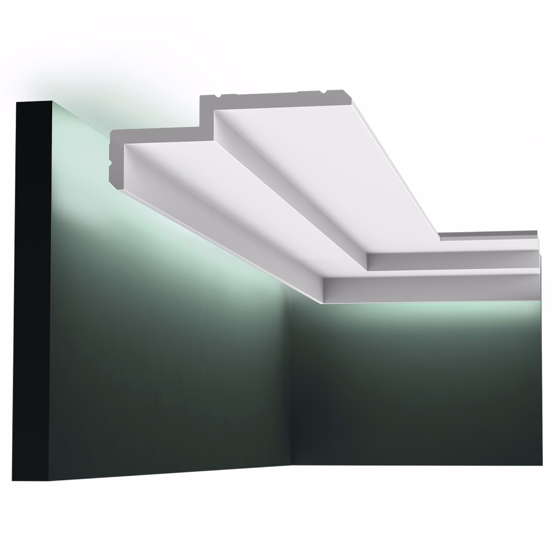 Потолочный плинтус под покраску Orac Decor Modern Steps C391 с подсветкой 2000×160×60