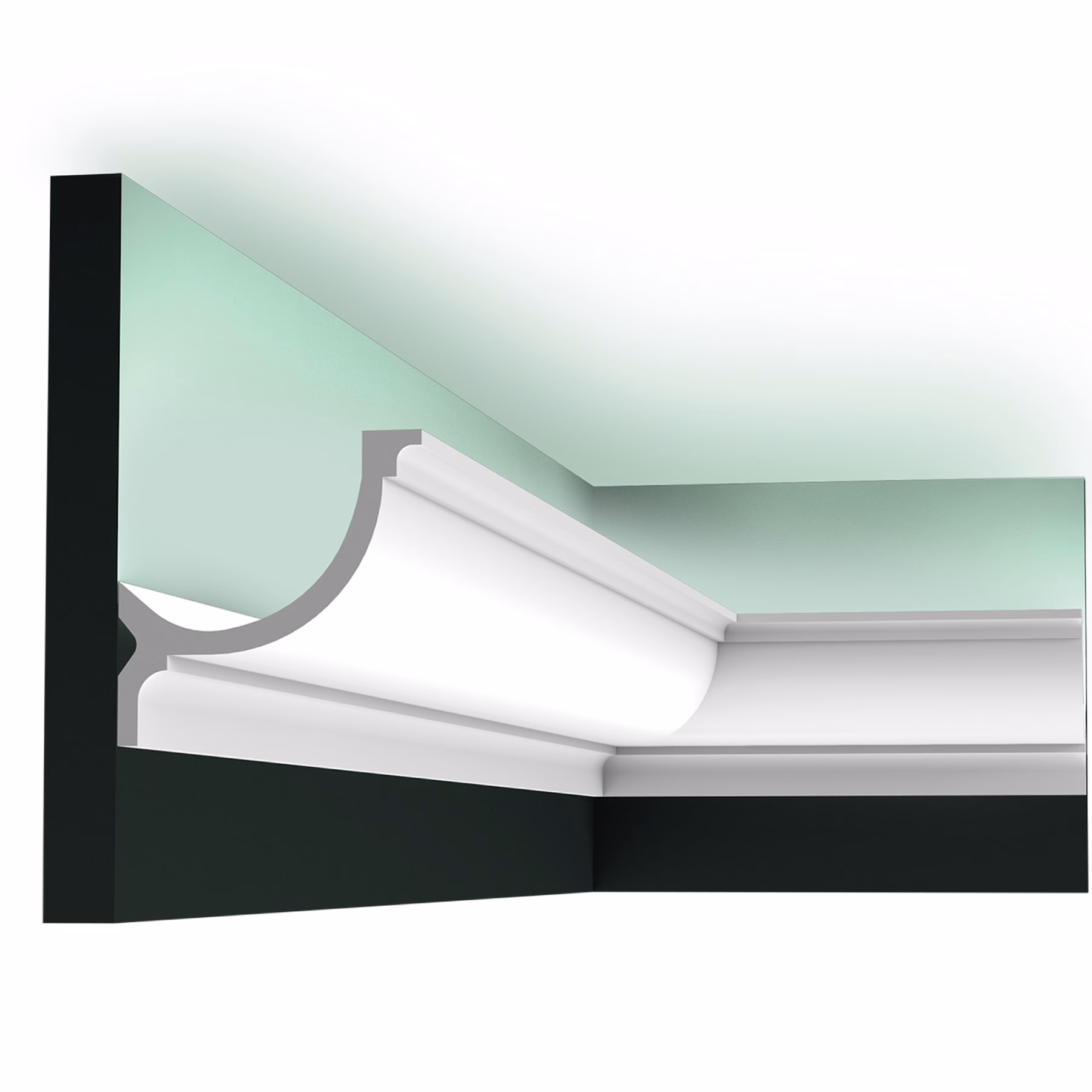 Потолочный плинтус под покраску Orac Decor Select C902 с подсветкой 2000×103×103