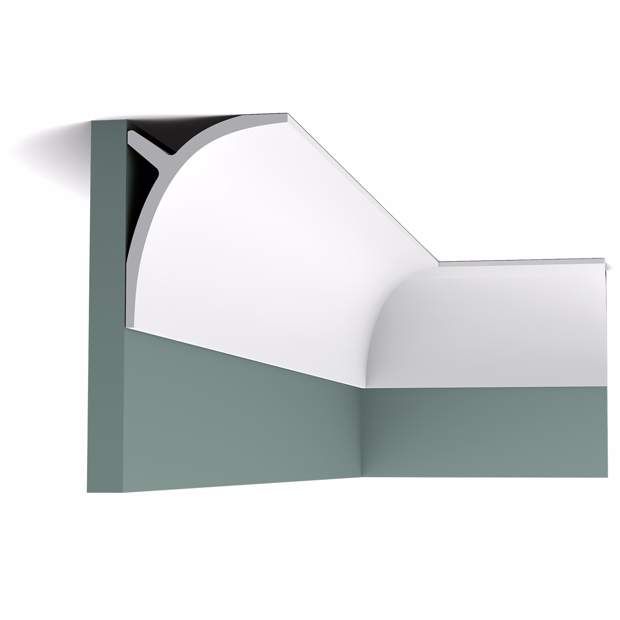 Потолочный плинтус под покраску Orac Decor C991 с подсветкой 2000×110×140