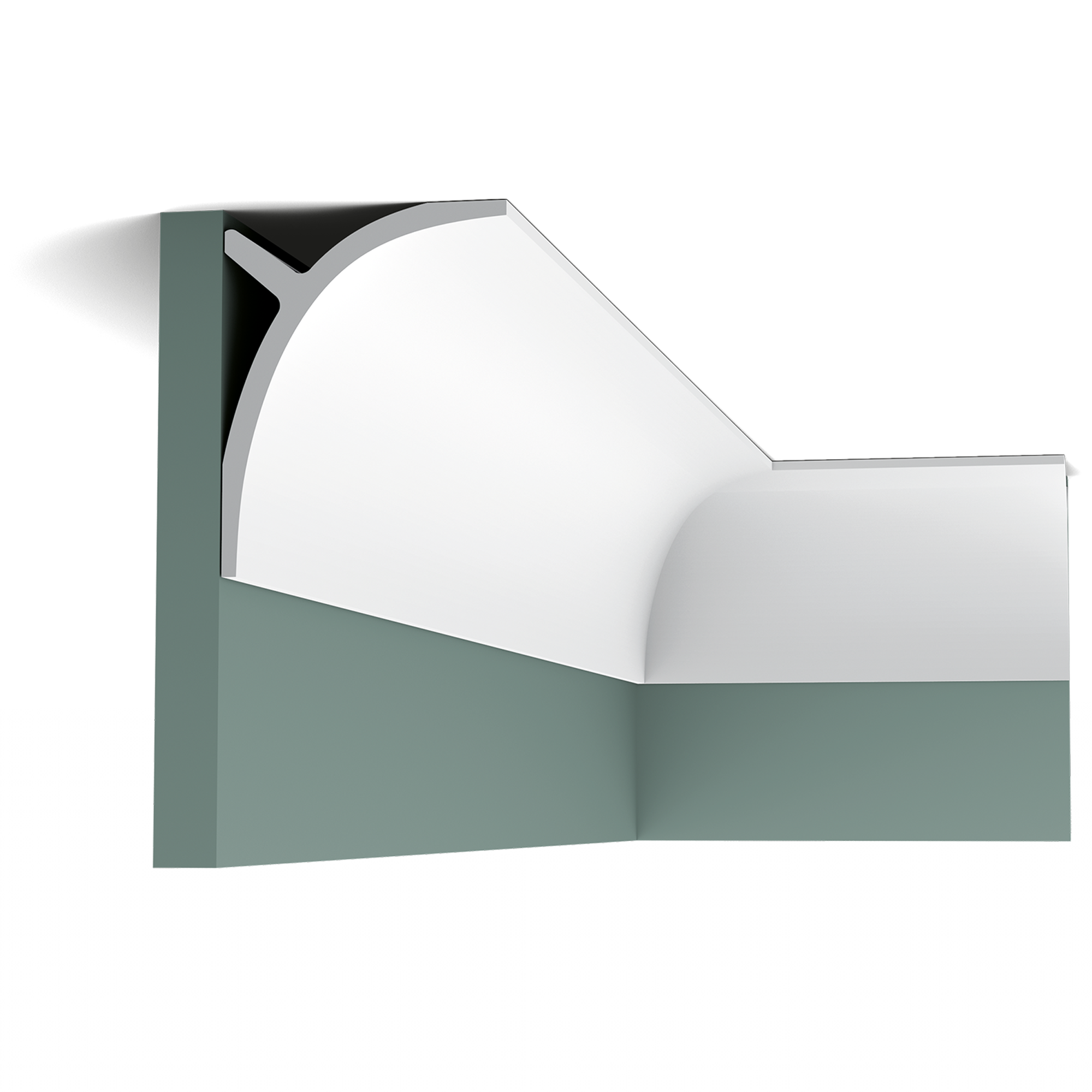 Потолочный плинтус под покраску Orac Decor C991 с подсветкой 2000×110×140