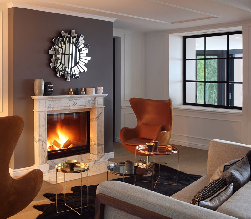 Потолочный плинтус под покраску Orac Decor Select CX124 2000×49×49 фото в интерьере
