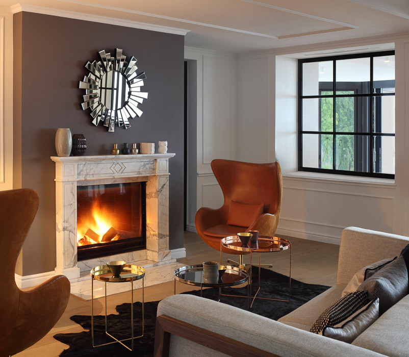 Потолочный плинтус под покраску Orac Decor Select CX124 2000×49×49 фото в интерьере