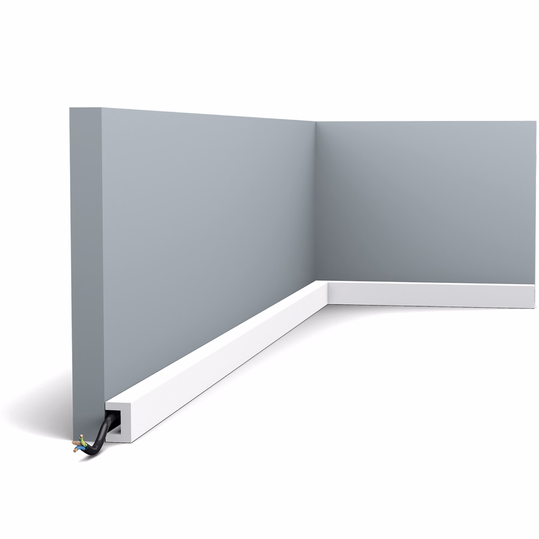 Потолочный плинтус под покраску Orac Decor Select CX190 с подсветкой 2000×30×20