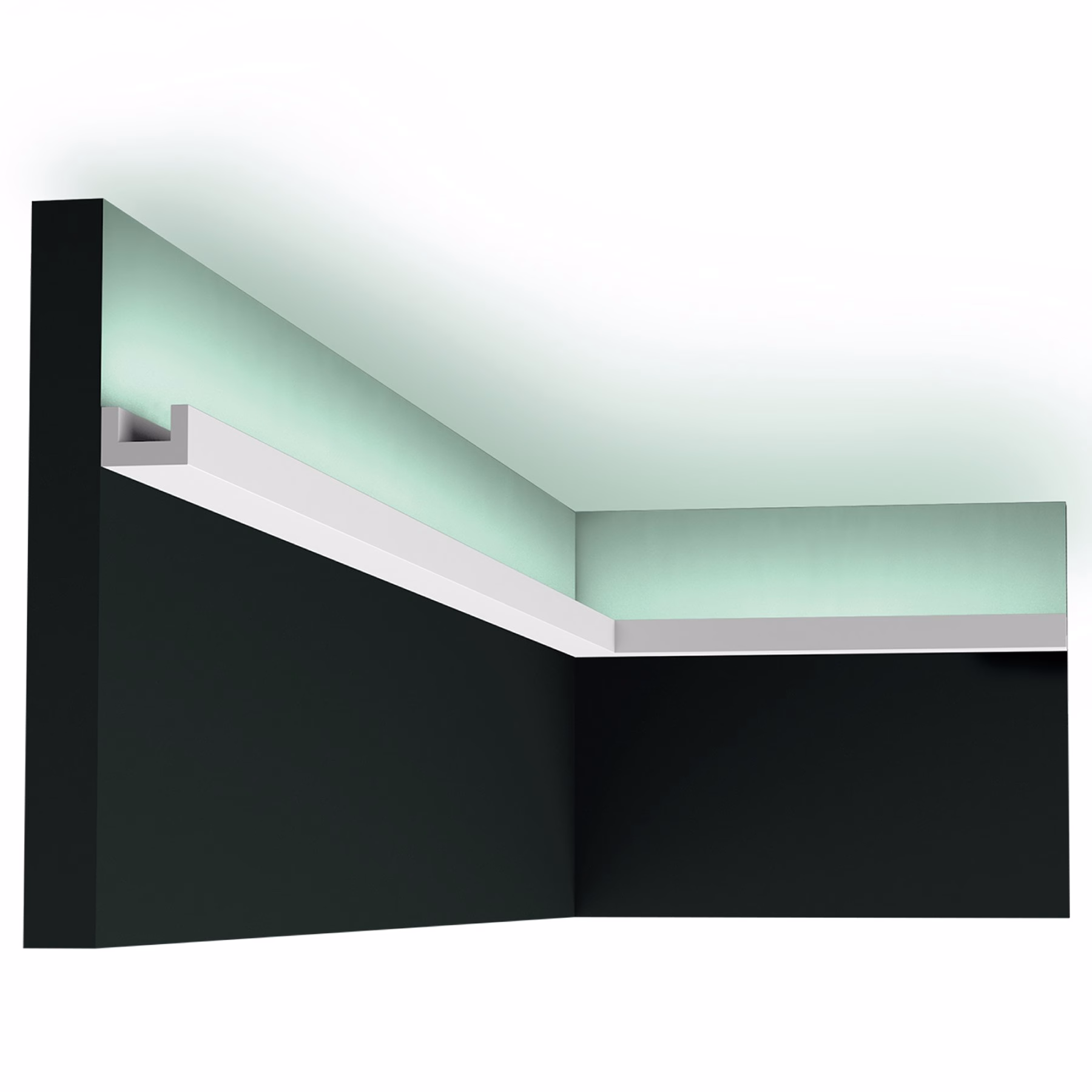 Потолочный плинтус под покраску Orac Decor Select CX190 с подсветкой 2000×30×20