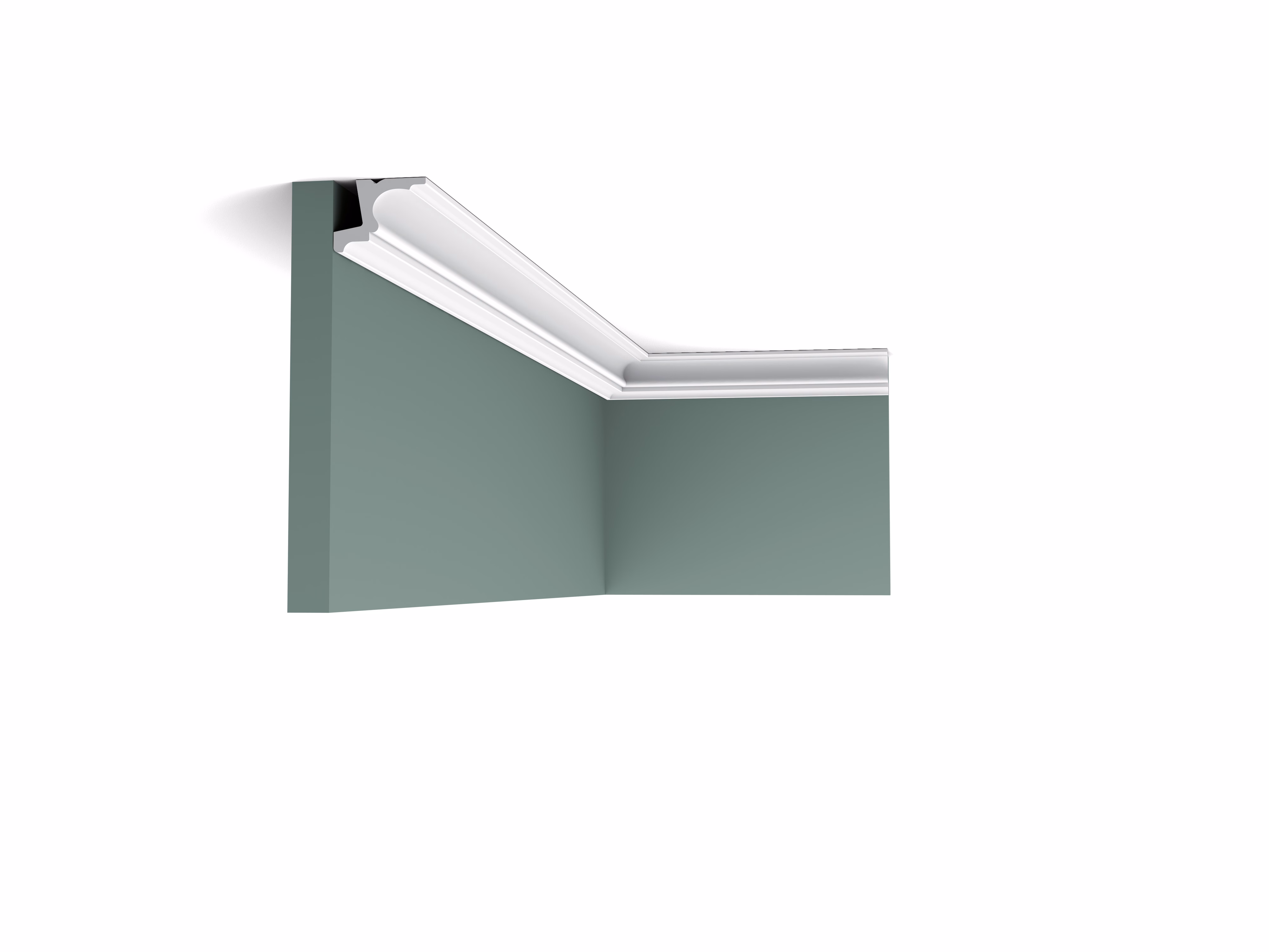 Потолочный плинтус под покраску Orac Decor New Classic C323 с подсветкой 2000×55×42