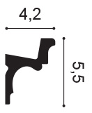 Потолочный плинтус под покраску Orac Decor New Classic C323 с подсветкой 2000×55×42