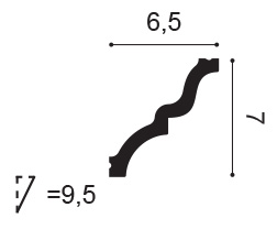 Потолочный плинтус под покраску гибкий Orac Decor New Classic C325F 2000×70×65