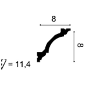 Потолочный плинтус под покраску Orac Decor Select C213 2000×80×80