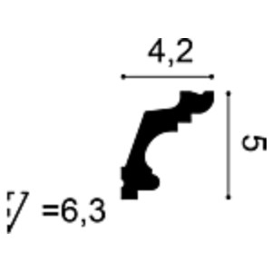 Потолочный плинтус под покраску Orac Decor Orac Luxxus C322 2000×42×50