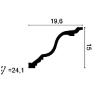 Потолочный плинтус под покраску Orac Decor Orac Luxxus C334 2000×196×150