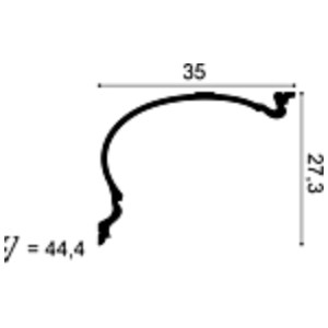 Потолочный плинтус под покраску Orac Decor Heritage XXL C344 2000×350×273