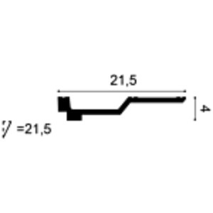 Потолочный плинтус под покраску Orac Decor Orac Luxxus C354 2000×215×40