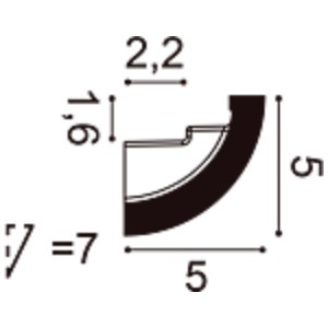 Потолочный плинтус под покраску Orac Decor Modern Curve C362 с подсветкой 2000×50×50