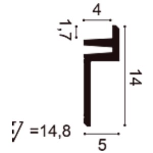 Потолочный плинтус под покраску Orac Decor Modern L3 C382 с подсветкой 2000×50×140