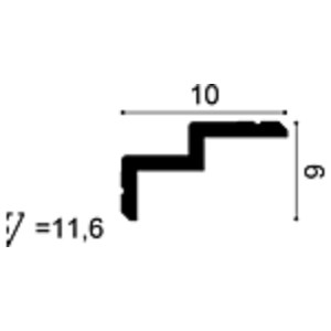 Потолочный плинтус под покраску Orac Decor Select C390 с подсветкой 2000×100×60