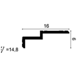 Потолочный плинтус под покраску Orac Decor Modern Steps C391 с подсветкой 2000×160×60
