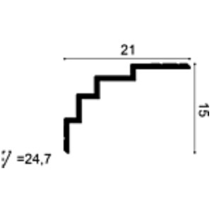 Потолочный плинтус под покраску Orac Decor Modern Steps C393 2000×210×150