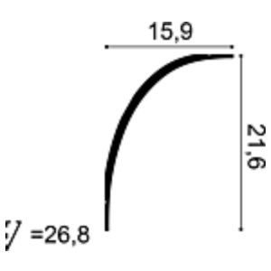 Потолочный плинтус под покраску Orac Decor Orac Luxxus C990 2000×159×216