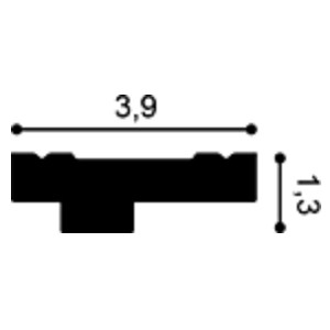 Потолочный плинтус под покраску Orac Decor Orac Axxent CX160 2000×39×13
