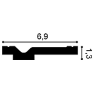 Потолочный плинтус под покраску Orac Decor Orac Axxent CX161 2000×69×13