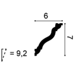 Потолочный плинтус под покраску Orac Decor Select CX177 2000×60×70