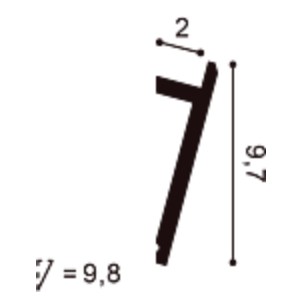 Потолочный плинтус под покраску Orac Decor Modern Diagonal SX179 с подсветкой 2000×29×97