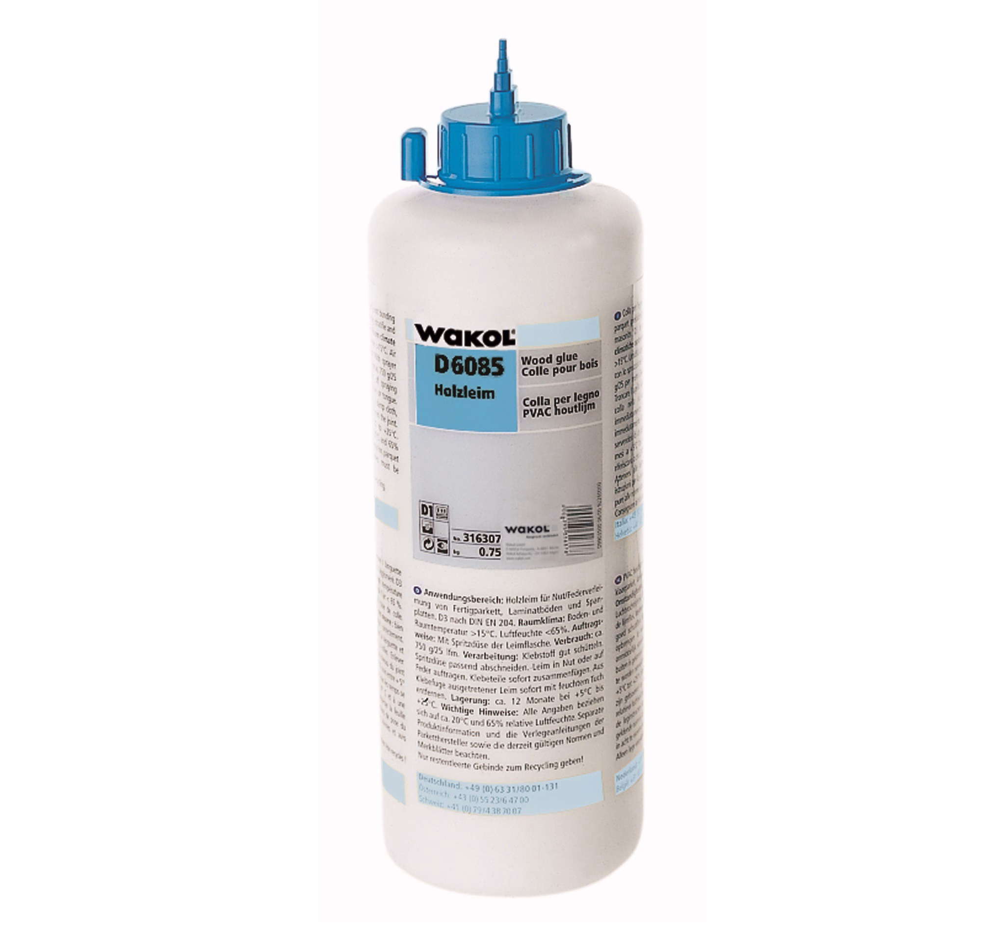 Клей столярный для дерева WAKOL D 6085 0,75 кг