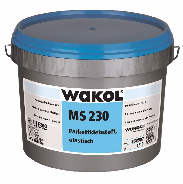 Клей для паркета WAKOL MS 230 эластичный 18 кг