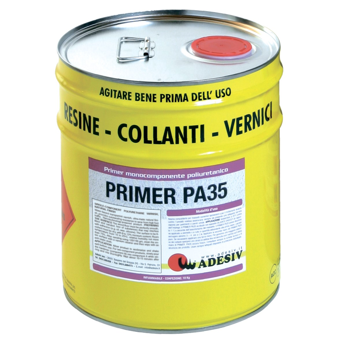 Упрочняющая грунтовка для бетонных стяжек Adesiv Primer PA35 10 л