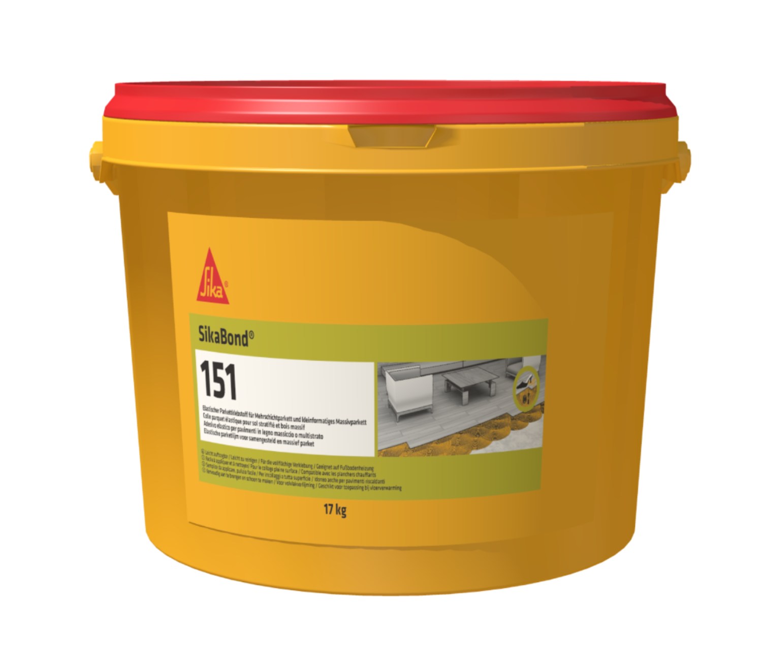 Силан-модифицированный клей для паркета SikaBond 151 594314 17 кг Силан-модифицированный клей для паркета SikaBond 151 594314 17 кг