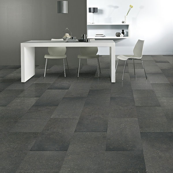 Ламинат Balterio Pure Stone Бельгийский синий камень Антрацит 644 фото в интерьере