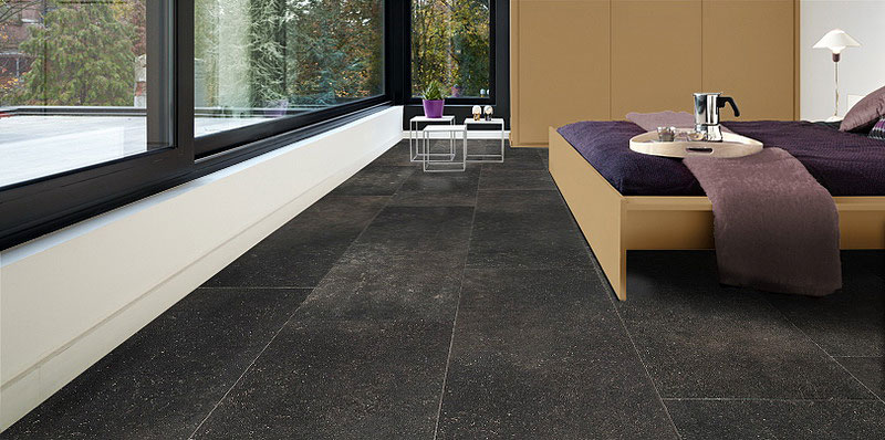 Ламинат Balterio Pure Stone Бельгийский синий камень Антрацит 644 фото в интерьере