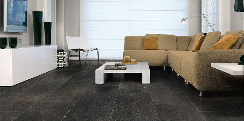 Ламинат Balterio Pure Stone Бельгийский синий камень Антрацит 644 фото в интерьере