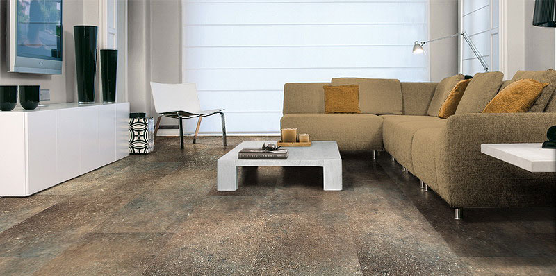 Ламинат Balterio Pure Stone Бельгийский синий камень Сланец 643 фото в интерьере