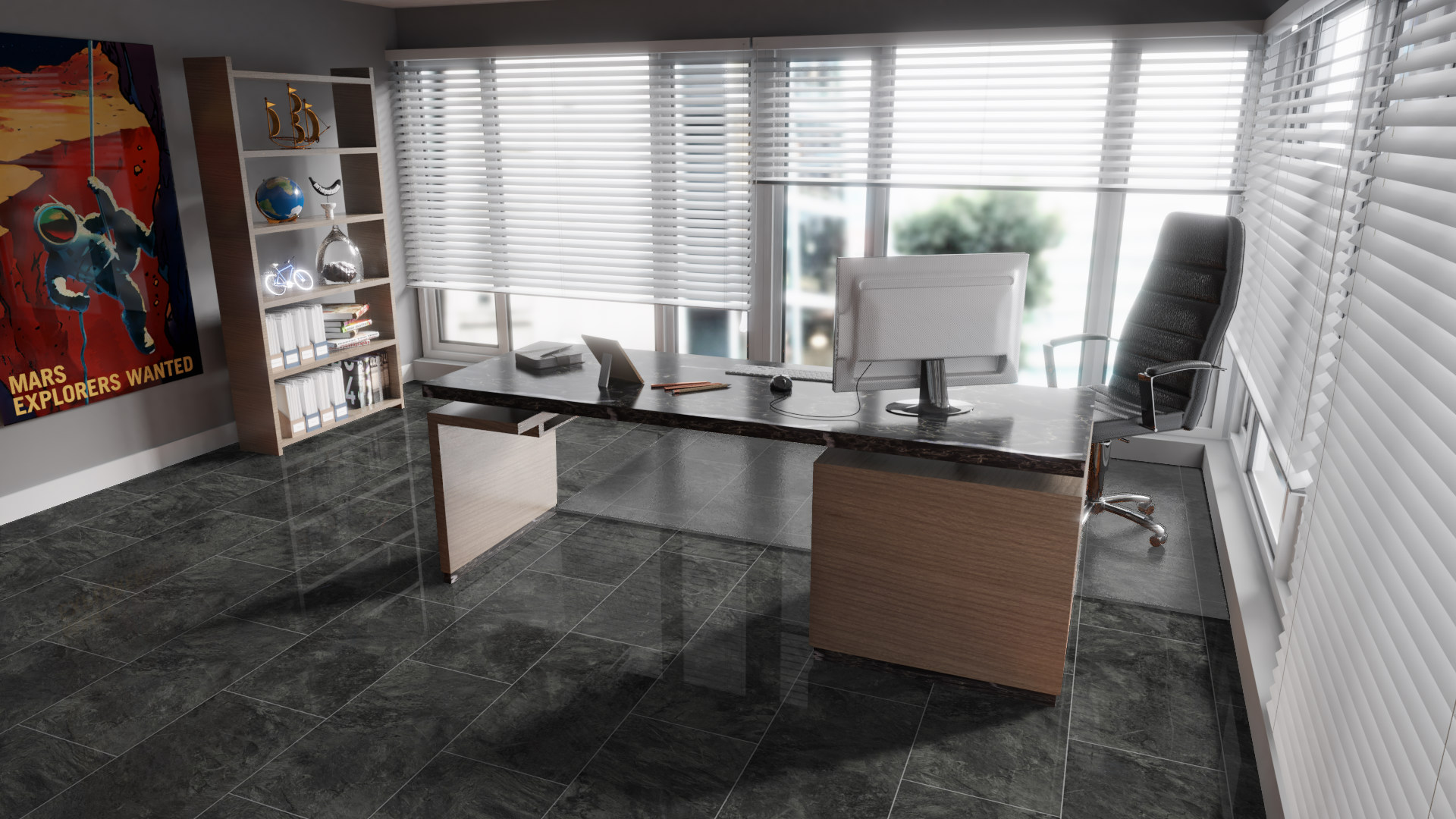 Ламинат Falquon Blue Line Stone 2.0 Pindos D3527 глянец 810×400×8 фото в интерьере