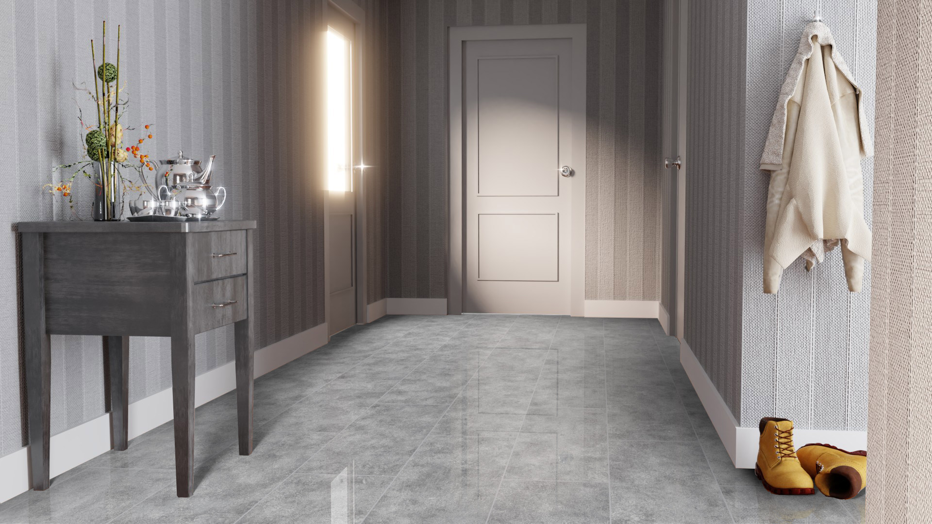 Ламинат Falquon Blue Line Stone 2.0 Solino D3528 глянец 810×400×8 фото в интерьере