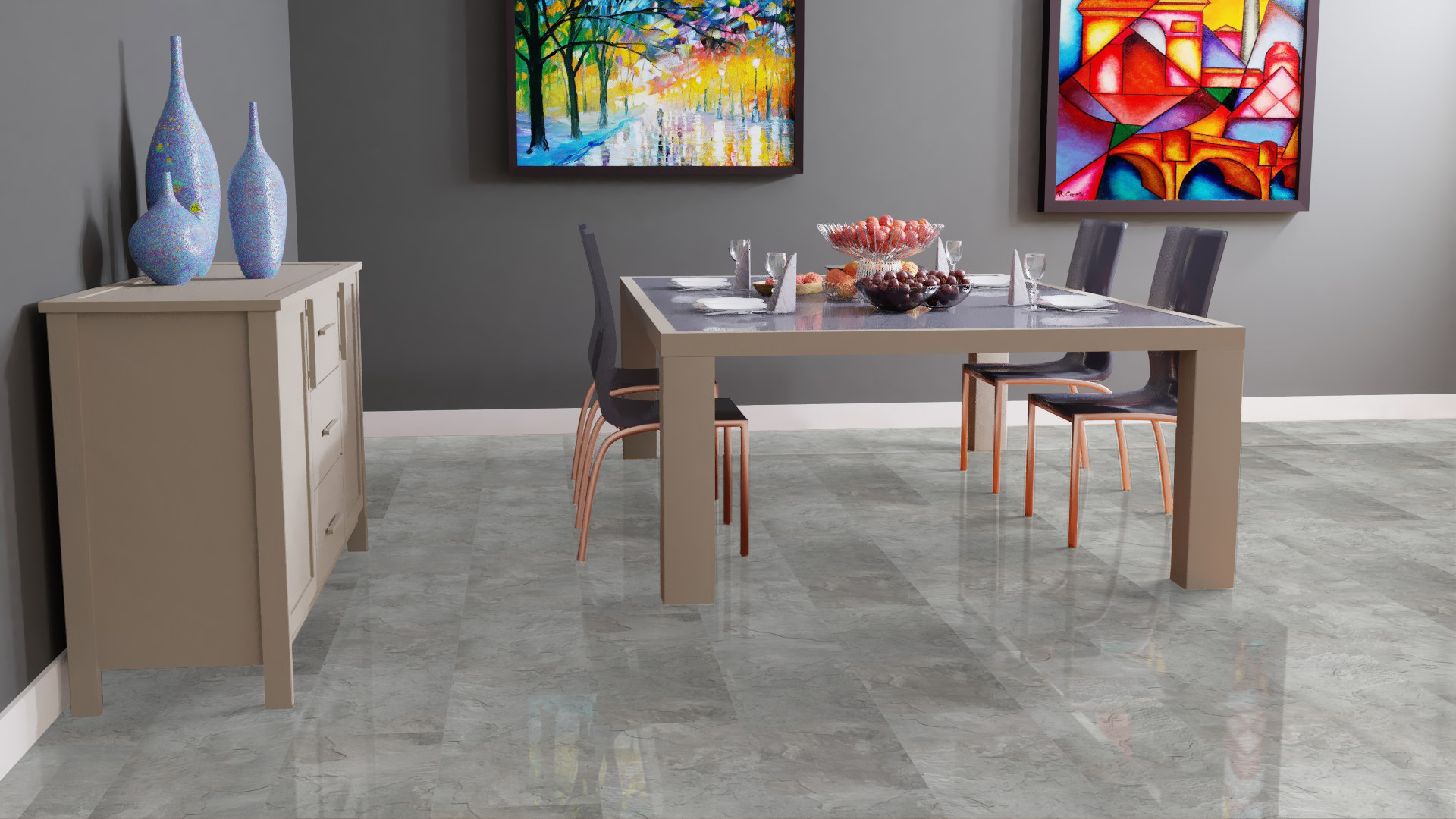 Ламинат Falquon Blue Line Stone 2.0 Monreal Slate D4178 глянец 810×400×8 фото в интерьере