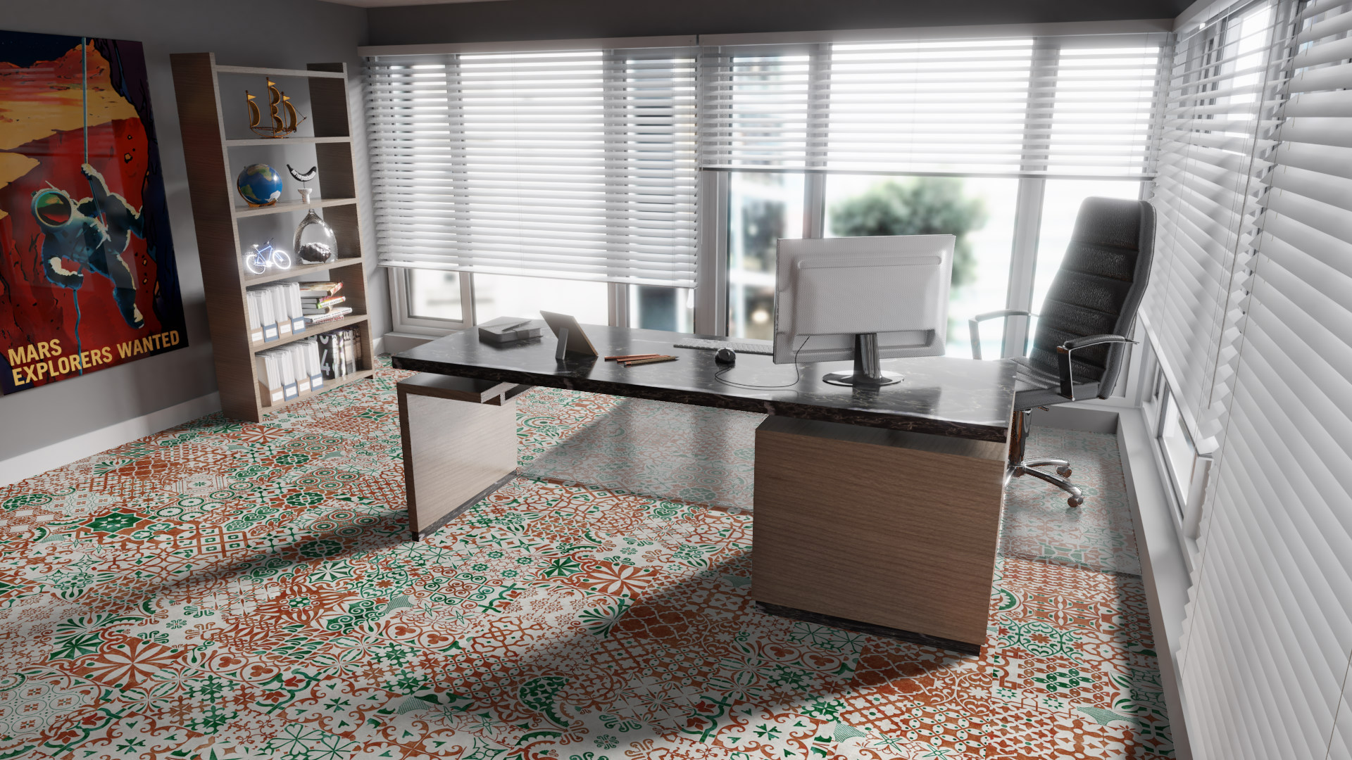 Ламинат Falquon Quadraic Emeraude Q010 810×400×8 фото в интерьере