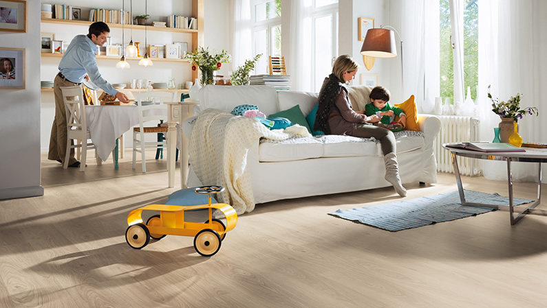 Ламинат Haro Tritty 90 Дуб Хайлэнд 538856 1282×193×7 фото в интерьере