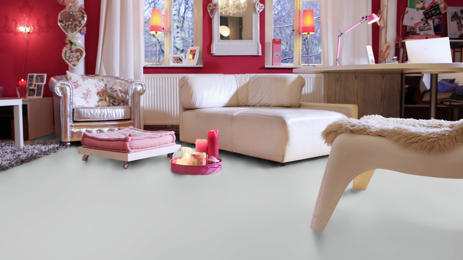 Ламинат Wineo 550 Color Silver матовый LA070CM фото в интерьере Ламинат Wineo 550 Color Silver матовый LA070CM фото в интерьере