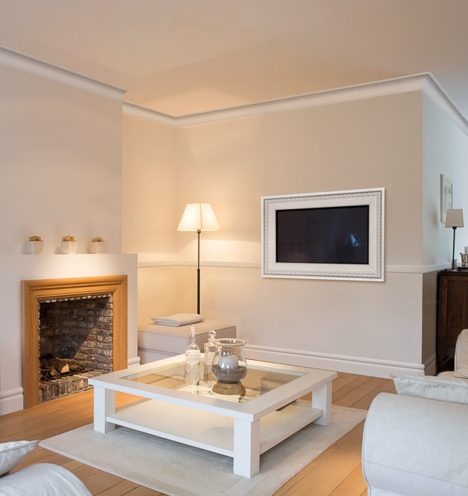 Молдинг под покраску Orac Decor Select PX144 2000×47×8 фото в интерьере