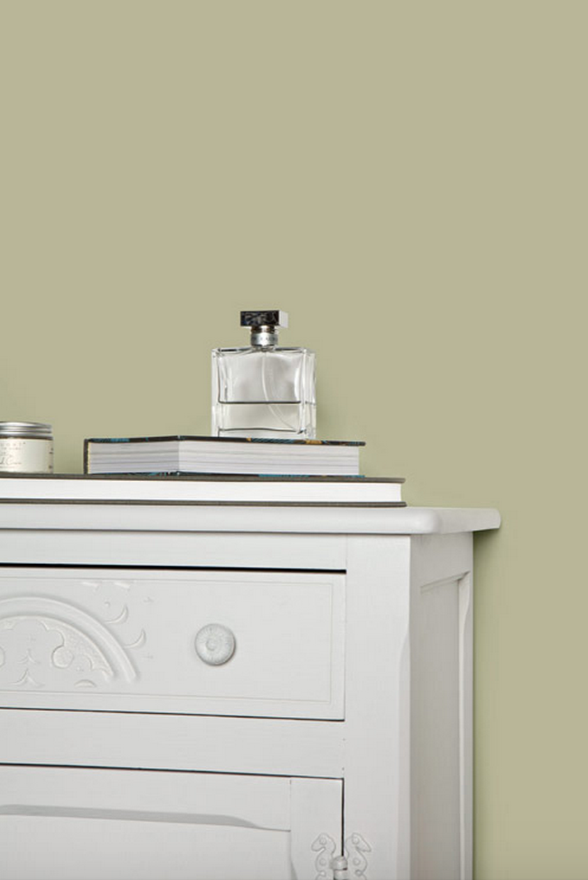 Краска Farrow & Ball цвет Ball Green 75 Estate Emulsion 0,1 л фото в интерьере