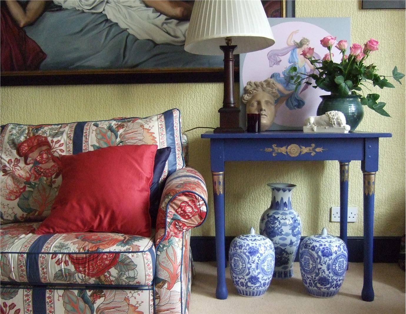 Краска Farrow & Ball цвет Drawing Room Blue 253 Estate Emulsion 5 л фото в интерьере Краска Farrow & Ball цвет Drawing Room Blue 253 Estate Emulsion 5 л фото в интерьере