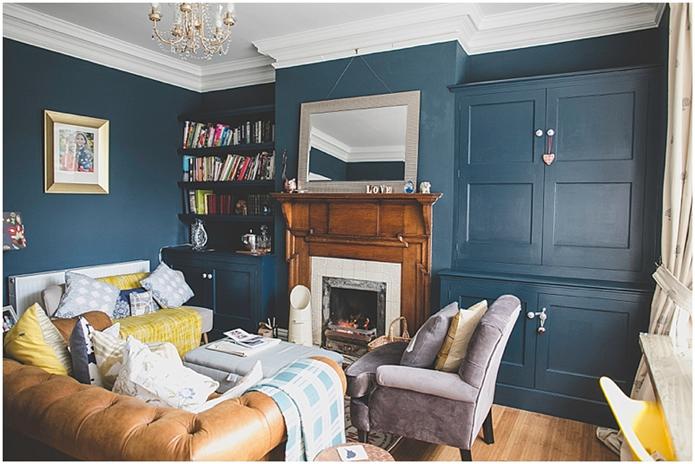 Краска Farrow & Ball цвет Hague Blue 30 Modern Emulsion 2,5 л фото в интерьере Краска Farrow & Ball цвет Hague Blue 30 Modern Emulsion 2,5 л фото в интерьере