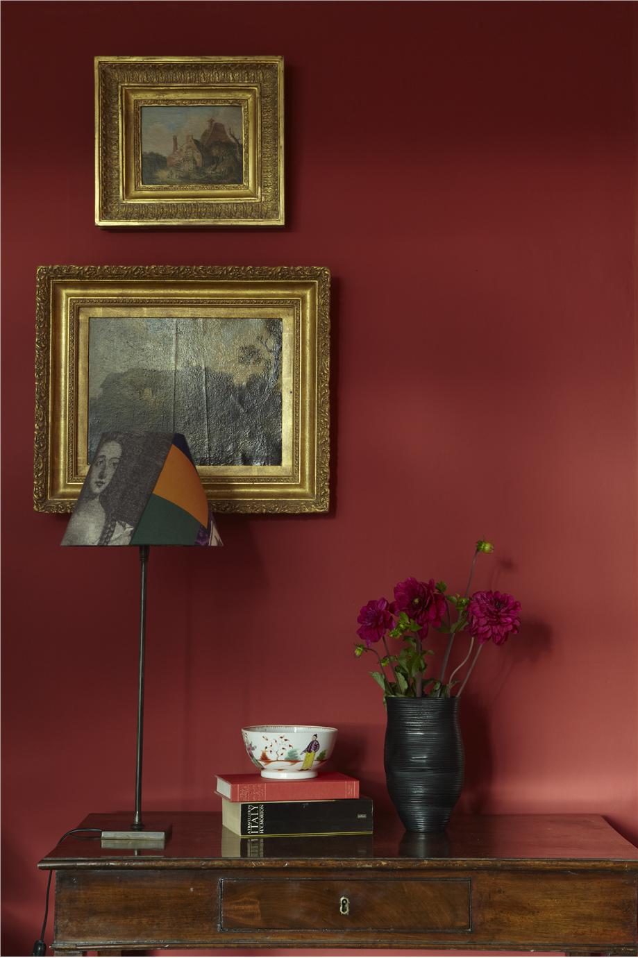 Краска Farrow & Ball цвет Incarnadine 248 Estate Emulsion 0,1 л фото в интерьере Краска Farrow & Ball цвет Incarnadine 248 Estate Emulsion 0,1 л фото в интерьере