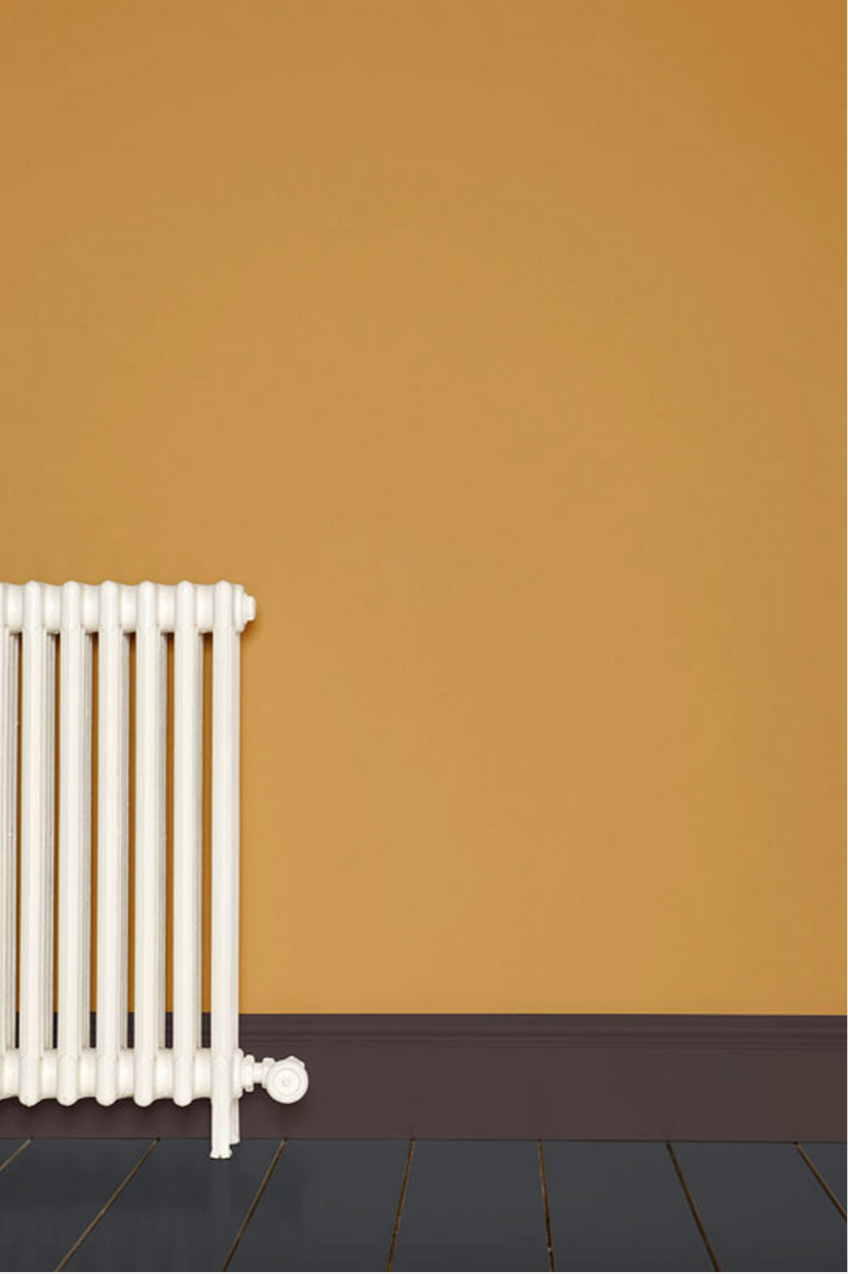 Краска Farrow & Ball цвет India Yellow 66 Estate Emulsion 0,1 л фото в интерьере