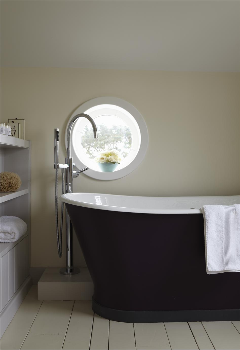 Краска Farrow & Ball цвет Pelt 254 Estate Eggshell 0,75 л фото в интерьере